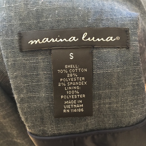 Marina Luna three-quarter inch chambray Scrunch sleeve cotton blend - Picture 10 of 10